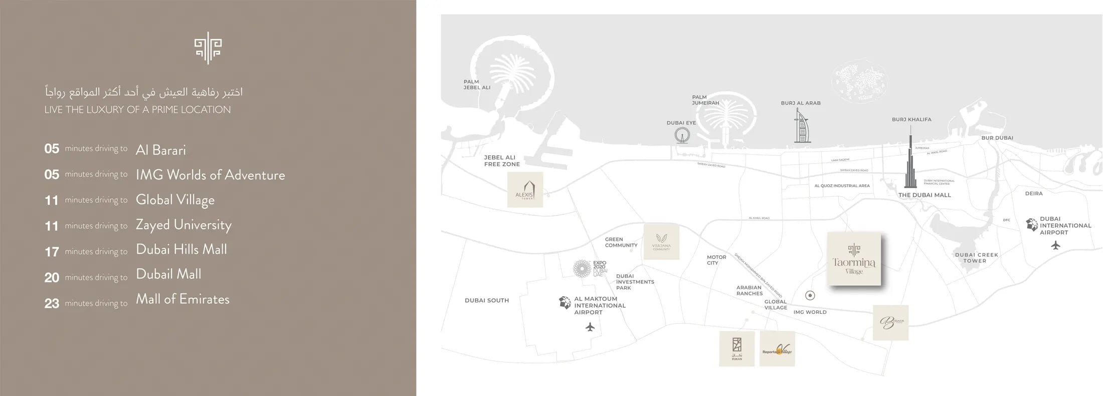 تاون هاوس های تائورمینا ویلج 1 در وادی الصفا | Taormina Village