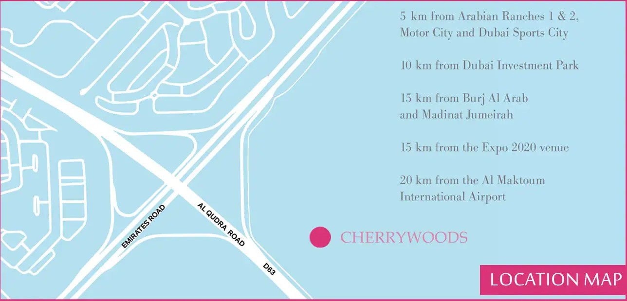تاون هاوس های چری وودز در دبی لند | Cherrywood Townhouses