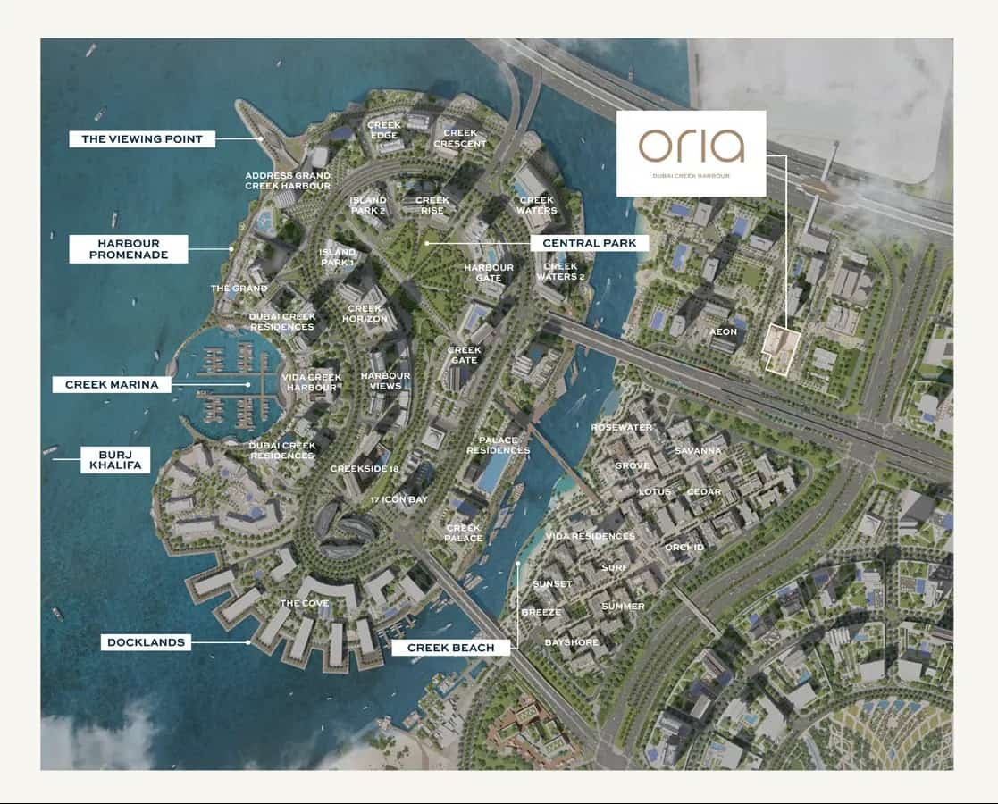 آپارتمان های اوریا در دبی کریک هاربر | Oria apartments