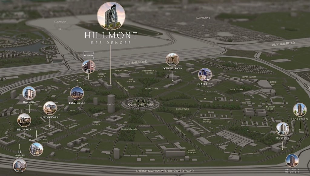 آپارتمان های هیلمونت در جمیرا ویلیج سیرکل | Hillmont Residences