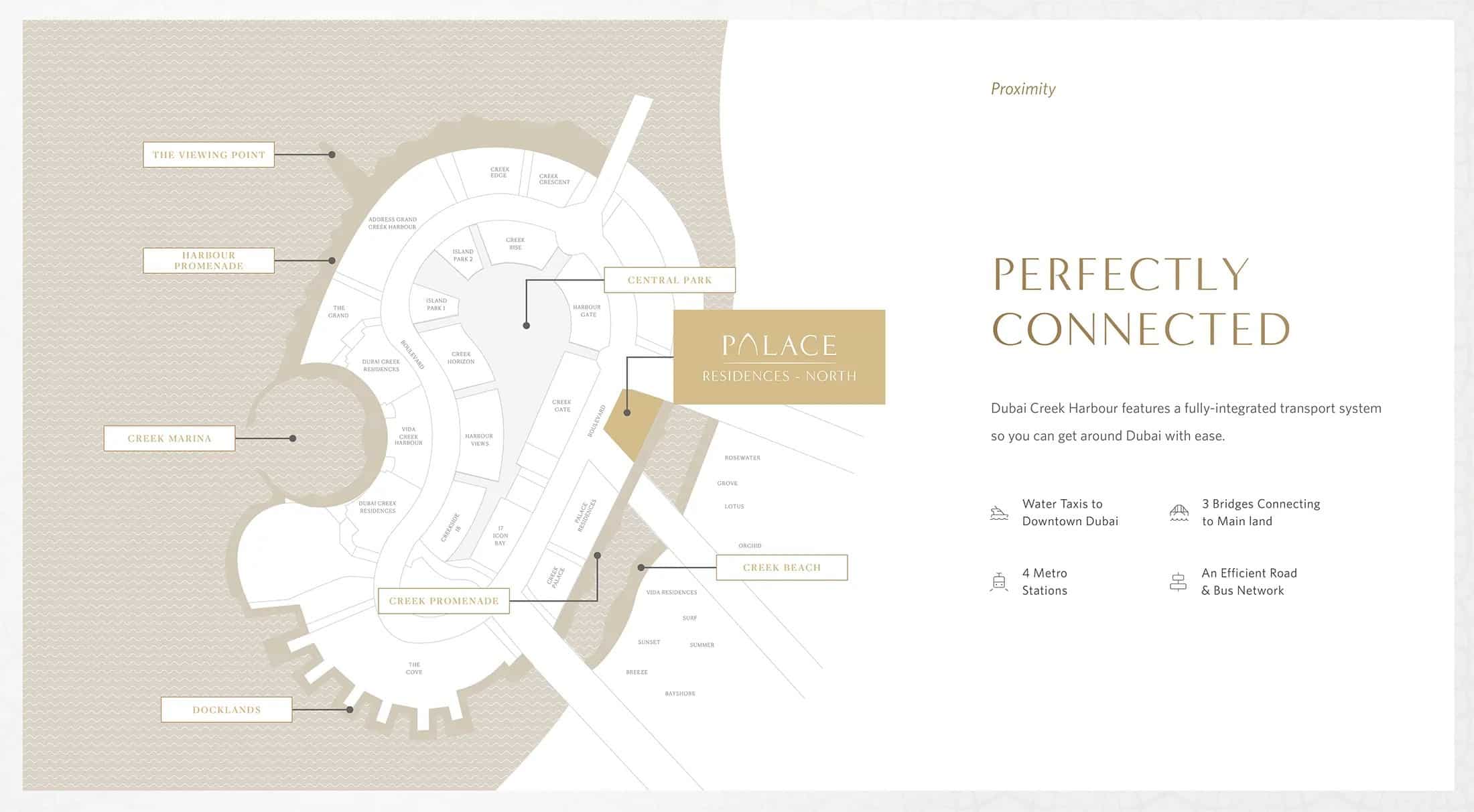 آپارتمان های پالاس رزیدنس-نورث در دبی کریک هاربر | Palace Residences - North