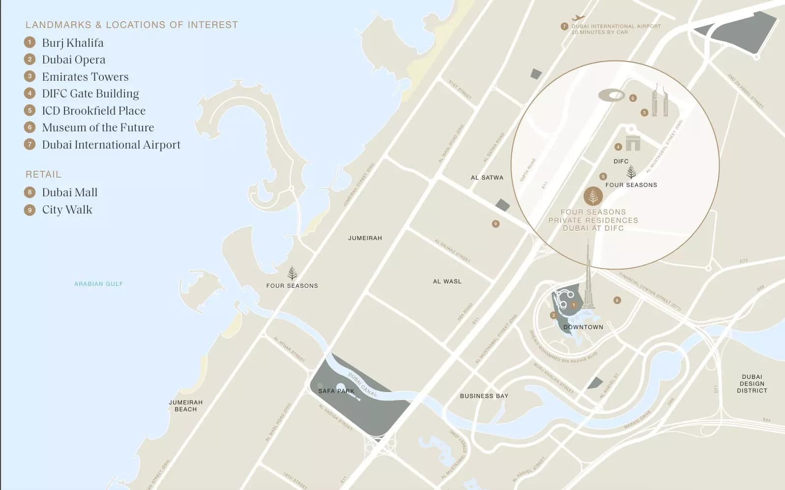 آپارتمان های Four Seasons Residences در منطقە DIFC