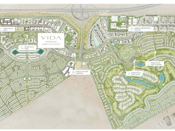 آپارتمان های ویدا رزیدنس در منطقه دبی هیلز استیت
