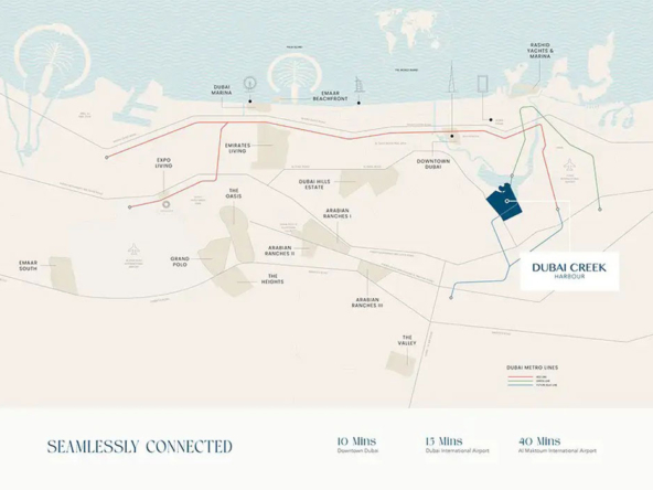 برج مونتیوا بای ویدا در منطقه دبی کریک هاربر